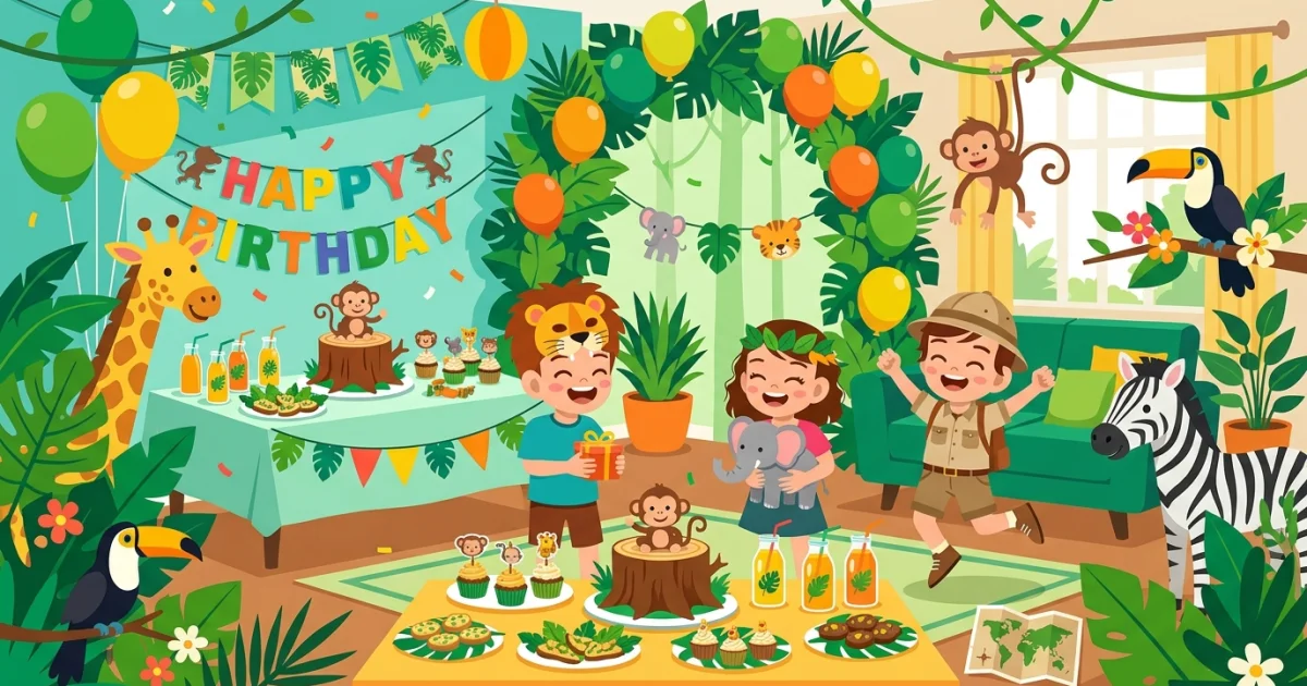 Cómo organizar un cumple al estilo selva
